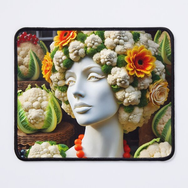 Item preview, Surreal Cauliflower Fashion – Realistic Art at the Vegetable Stand designed and sold by EmeraldeaArt.