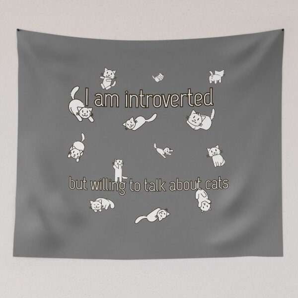 Item preview, I am introverted but willing to talk about cats designed and sold by CypisDesign.
