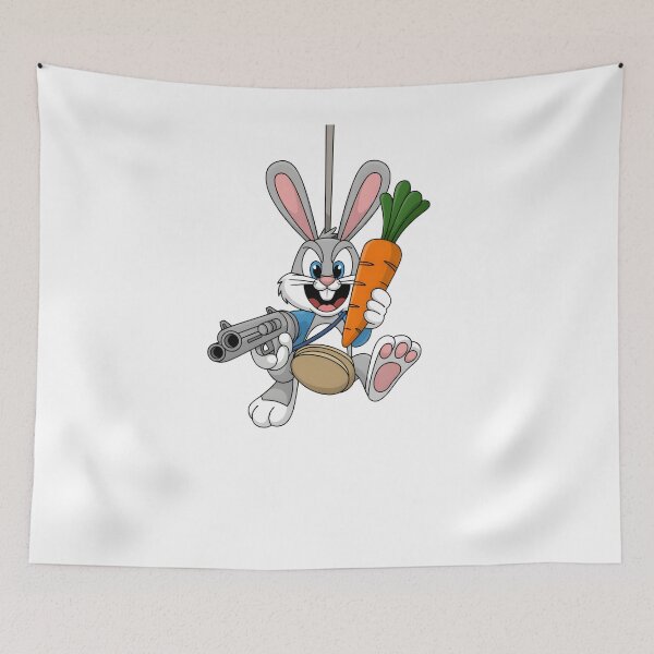 Item preview, Drop-In Bunny – Armed with Snacks and Attitude designed and sold by Fragy72.