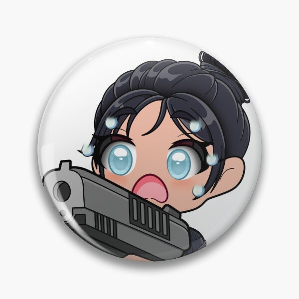Item preview, Wraith Panic Aim – Funny Apex Legends Chibi Design designed and sold by Stitches Designs.