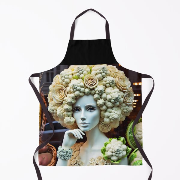 Item preview, Cauliflower Couture – Delicate Surreal Vegetable Fashion Art designed and sold by EmeraldeaArt.