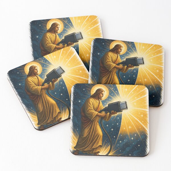Item preview, Divine Tech Savior – Holy USB-C Plug Parody Art Sticker designed and sold by Shoot-The-Moon.