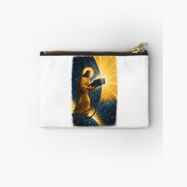 Item preview, Divine Tech Savior – Holy USB-C Plug Parody Art Sticker designed and sold by Shoot-The-Moon.