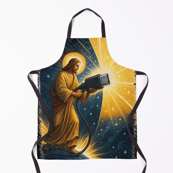 Item preview, Divine Tech Savior – Holy USB-C Plug Parody Art Sticker designed and sold by Shoot-The-Moon.