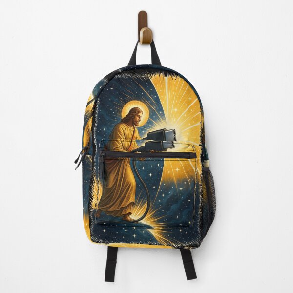Item preview, Divine Tech Savior – Holy USB-C Plug Parody Art Sticker designed and sold by Shoot-The-Moon.