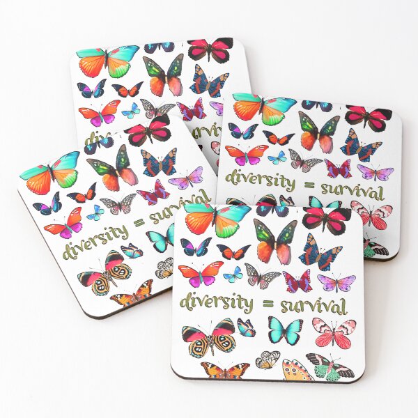 Item preview, Diversity=Survival Colorful Butterflies Graphic designed and sold by thelivingrp.