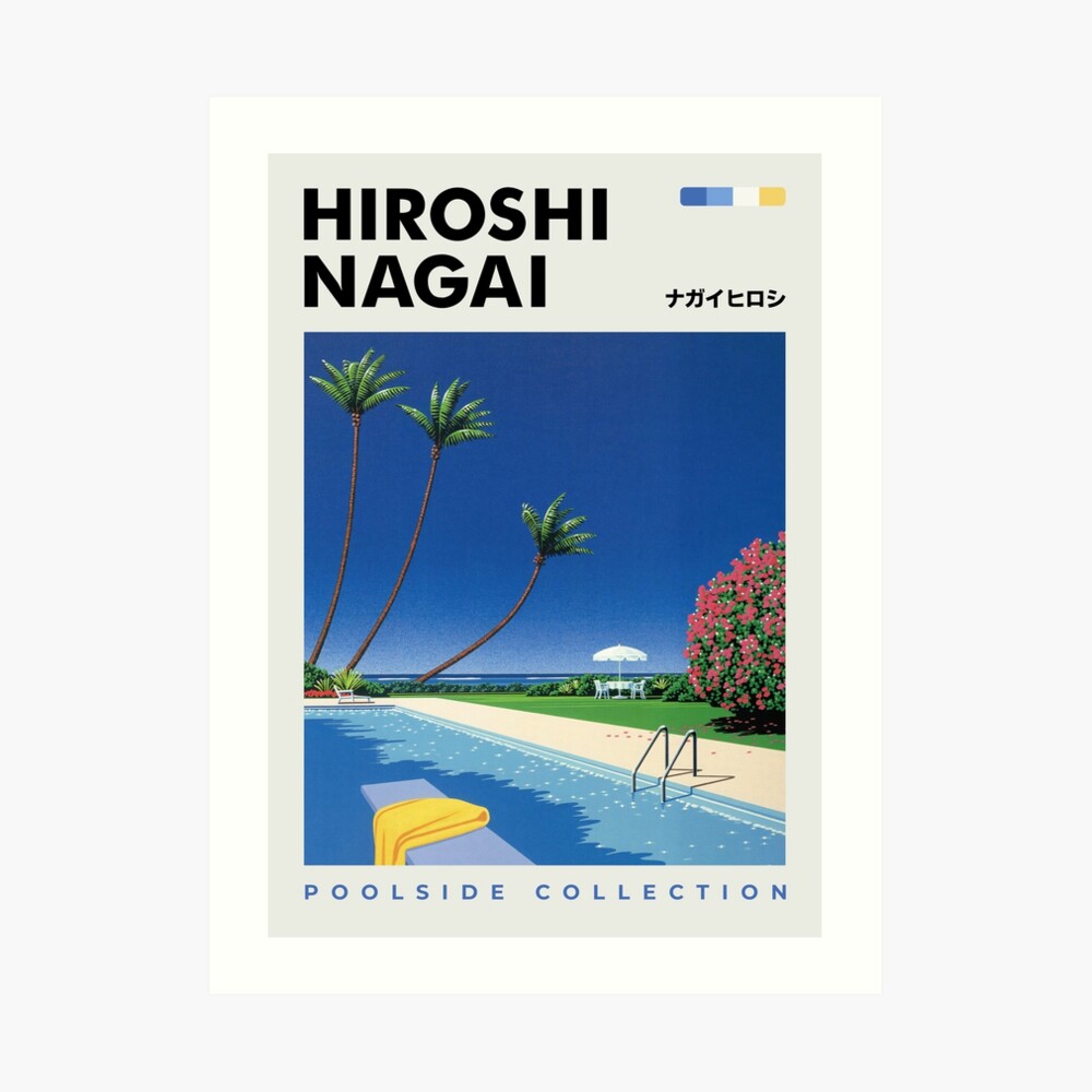 Hiroshi Nagai Print Exhibition Poster Poolside Collection