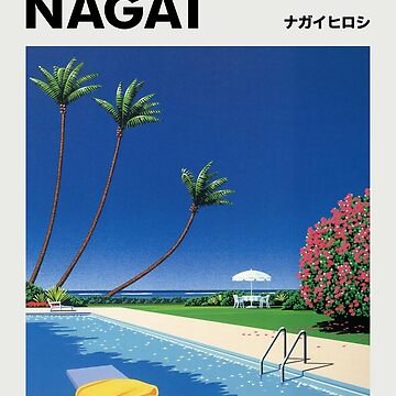 Aperçu de l'œuvre Affiche de l'exposition Hiroshi Nagai Print Collection Poolside Vaporwave Summer Vintage Retro Japanese Art de Nicodemuss