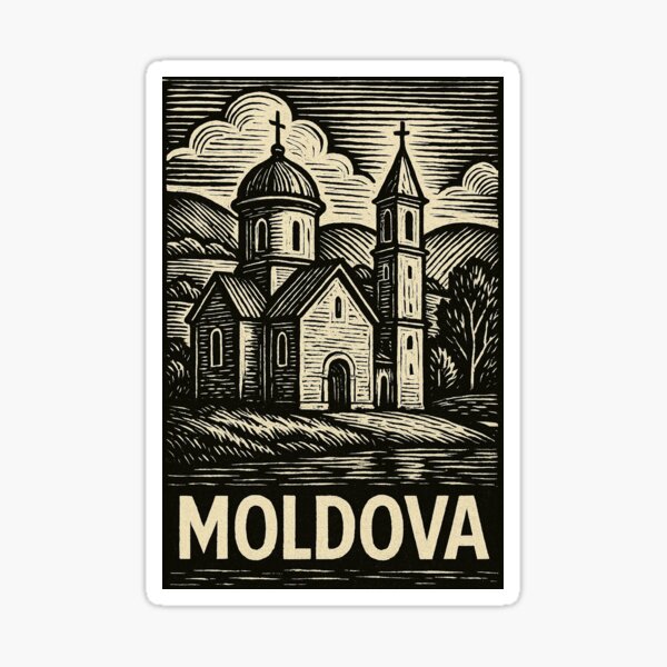 Item preview, Moldova Linocut Style  designed and sold by Thistle-TShop.