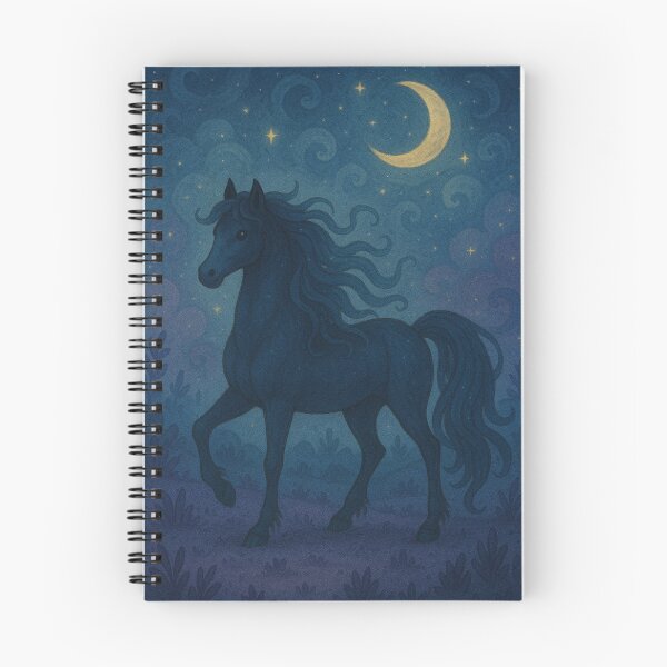 Item preview, Caballo negro místico designed and sold by CookieCreature.
