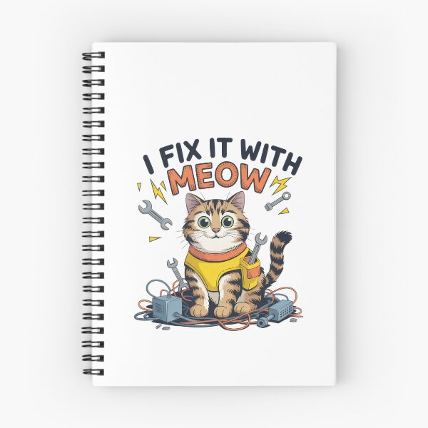 Item preview, Funny Repair Cat – I Fix It With Meow designed and sold by EpicMediaShop.