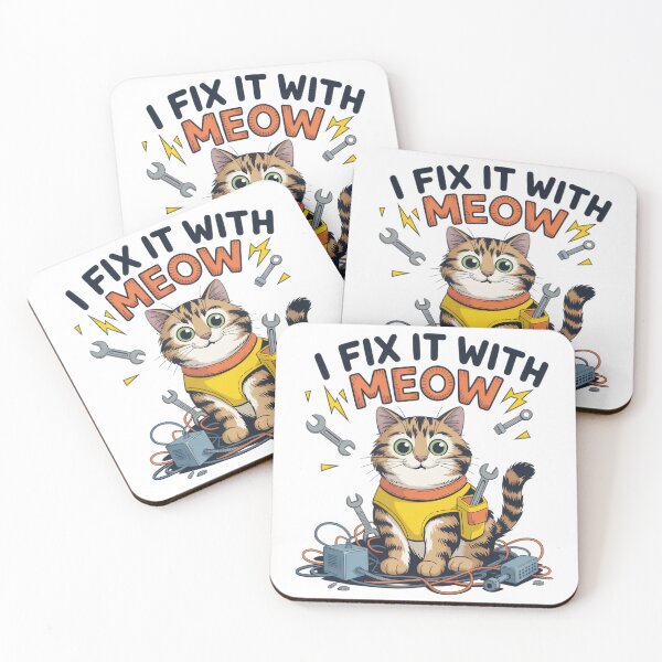 Item preview, Funny Repair Cat – I Fix It With Meow designed and sold by EpicMediaShop.
