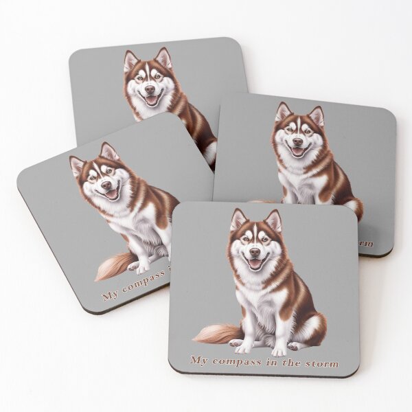 Item preview, My Compass in the Storm – Siberian Husky designed and sold by Pawtraitvibes.