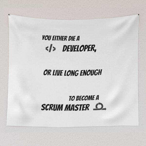 Item preview, Dev vs Scrum Master – Funny Programming Quote T-Shirt designed and sold by OffTopicStudio.