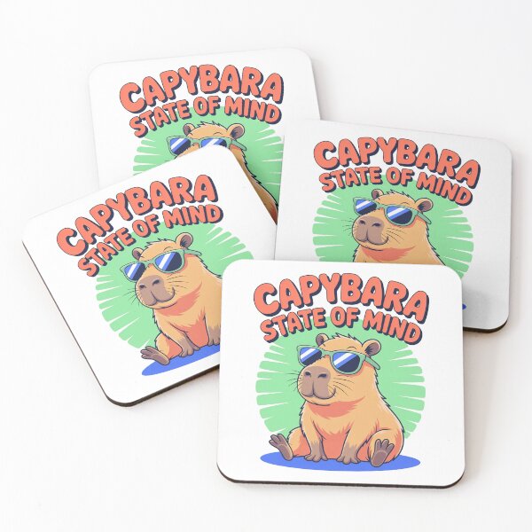 Item preview, Cute Cartoonish Capybara State Of Mind designed and sold by MonkiFlipp.