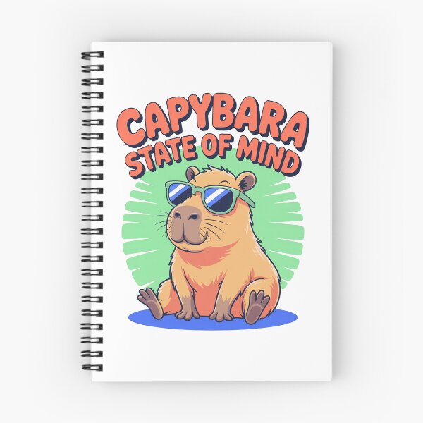Item preview, Cute Cartoonish Capybara State Of Mind designed and sold by MonkiFlipp.