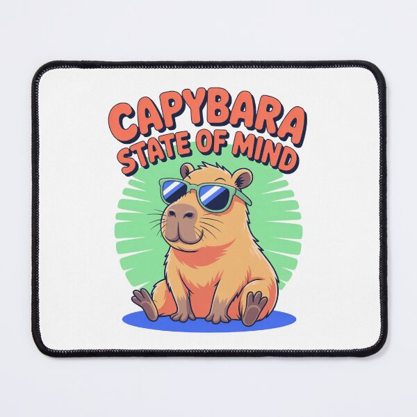 Item preview, Cute Cartoonish Capybara State Of Mind designed and sold by MonkiFlipp.