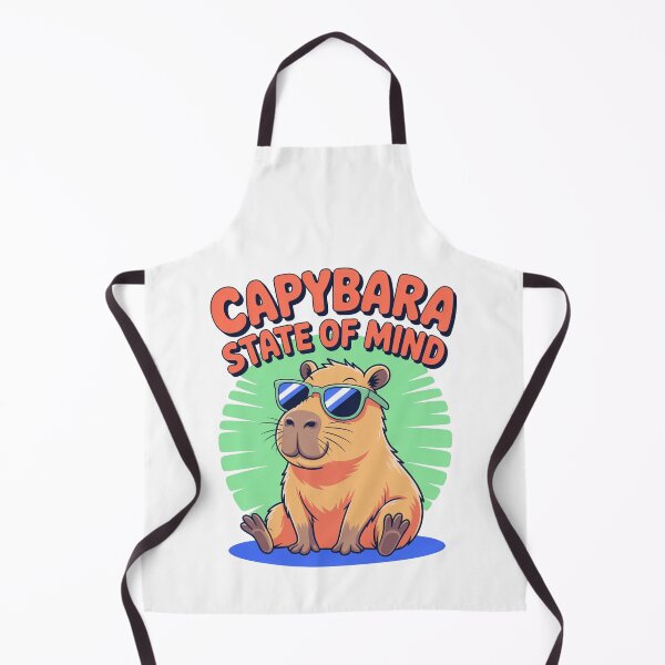 Item preview, Cute Cartoonish Capybara State Of Mind designed and sold by MonkiFlipp.