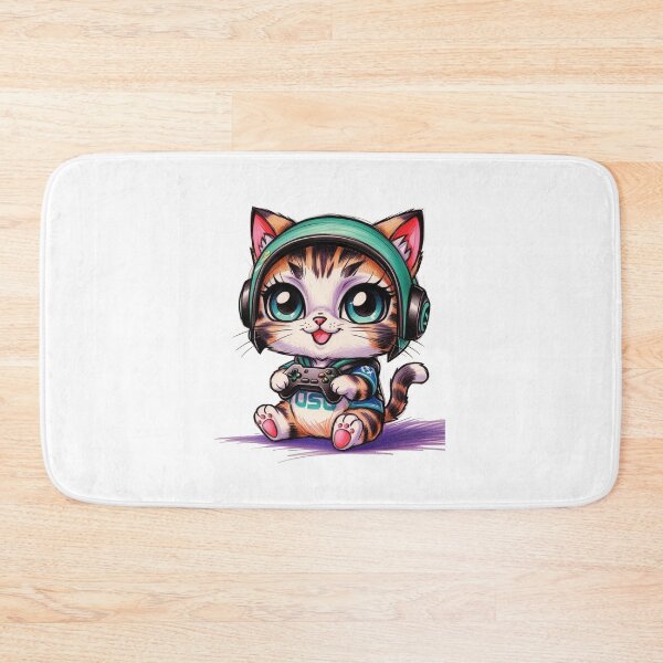 Item preview, Adorable Gaming Kitty designed and sold by PinkiPop Studio.
