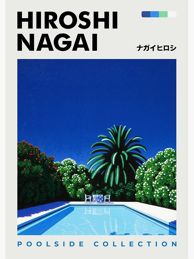 Hiroshi Nagai Print Exhibition Poster Poolside Collection Summer