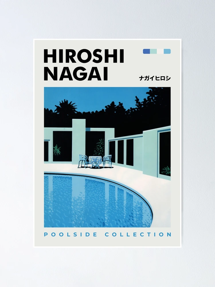 Hiroshi Nagai Print Exhibition Poster Poolside Collection Summer