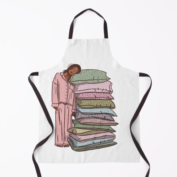 Item preview, A woman in pyjama sleeping on bunch of pillows designed and sold by Hessah-HA.