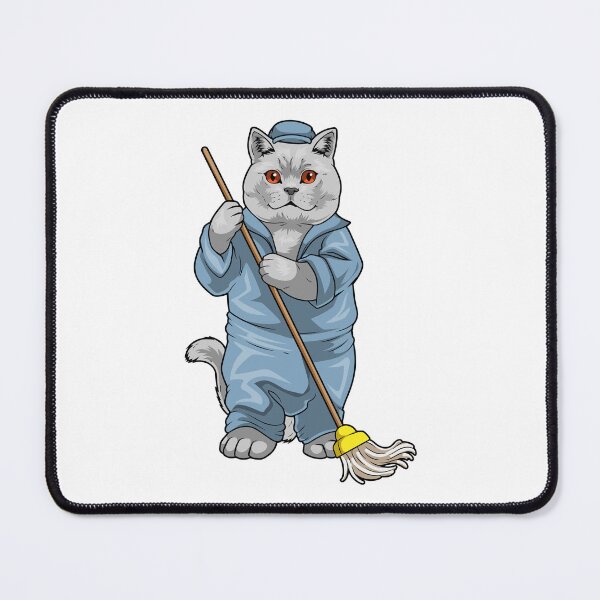 Item preview, British Shorthair Cleaner Mop Cleaning designed and sold by Snabdesign84.