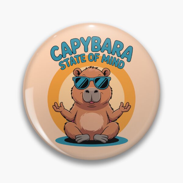 Item preview, Cute Cartoonish Capybara State Of Mind designed and sold by MonkiFlipp.