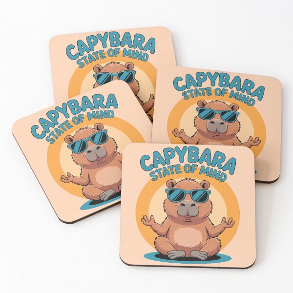 Item preview, Cute Cartoonish Capybara State Of Mind designed and sold by MonkiFlipp.