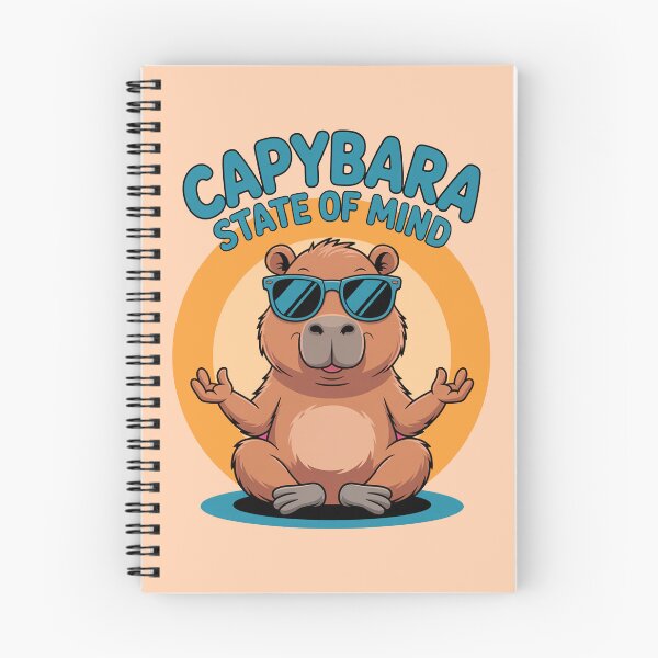 Item preview, Cute Cartoonish Capybara State Of Mind designed and sold by MonkiFlipp.