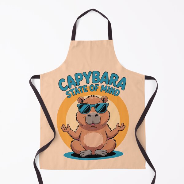 Item preview, Cute Cartoonish Capybara State Of Mind designed and sold by MonkiFlipp.