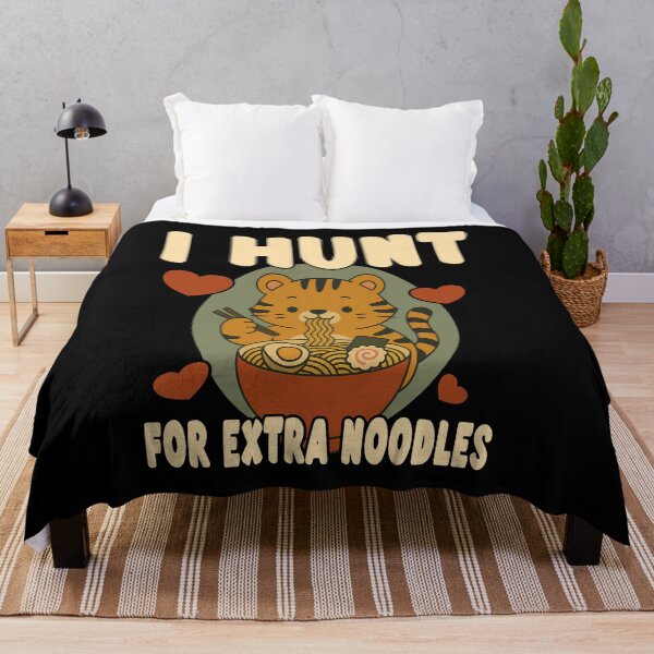 Item preview, I HUNT FOR EXTRA NOODLES cute tiger eating ramen designed and sold by Jt41.