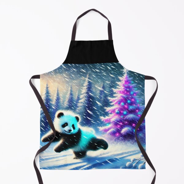 Item preview, Joyful Panda in Purple Winter Wonderland designed and sold by EmeraldeaArt.