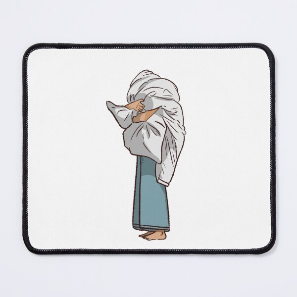 Item preview, A woman hugging her bed sheets designed and sold by Hessah-HA.