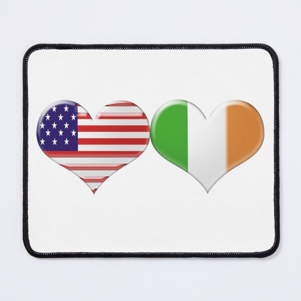 Item preview, USA and Irish Heart Flags designed and sold by ckeenart.