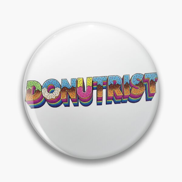 Item preview, DONUTRIST retro nostalgia rainbow text designed and sold by The Nerd Gift Source.