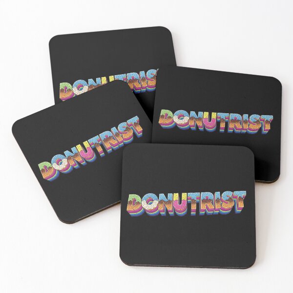 Item preview, DONUTRIST retro nostalgia rainbow text designed and sold by The Nerd Gift Source.