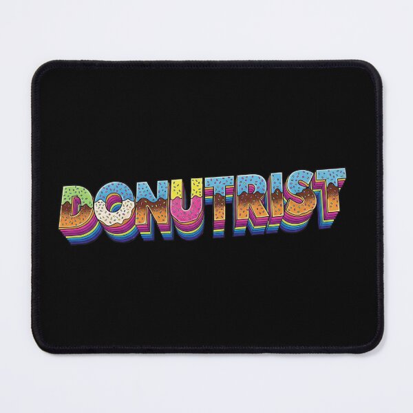 Item preview, DONUTRIST retro nostalgia rainbow text designed and sold by The Nerd Gift Source.