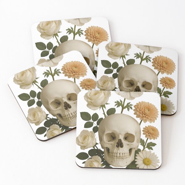 Item preview, Skull with flowers designed and sold by Eat art design.
