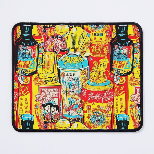 Item preview, Retro stamp grid with Asian snacks — Sticker Badge Mashup designed and sold by HEADMADE-TV.