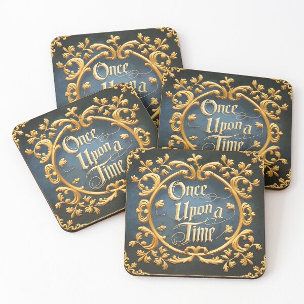 Item preview, Once Upon a Time – Elegant Gold Framed Fairytale Quote designed and sold by EmeraldeaArt.