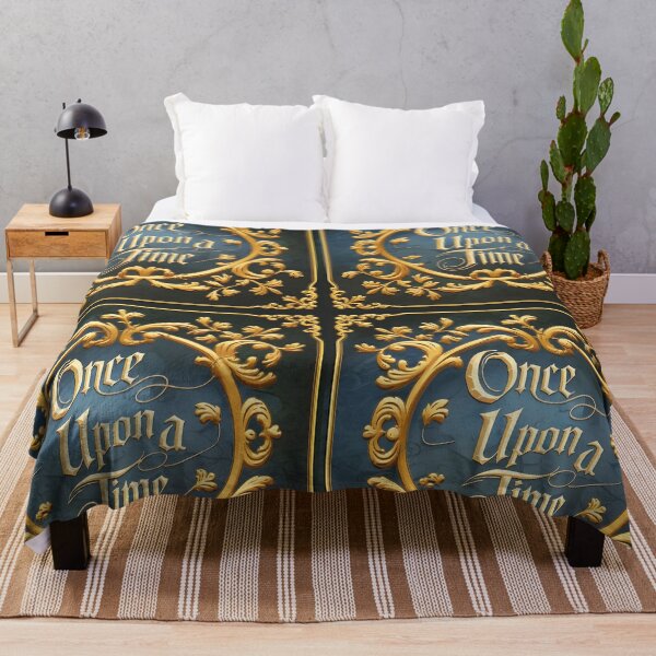 Item preview, Once Upon a Time – Elegant Gold Framed Fairytale Quote designed and sold by EmeraldeaArt.