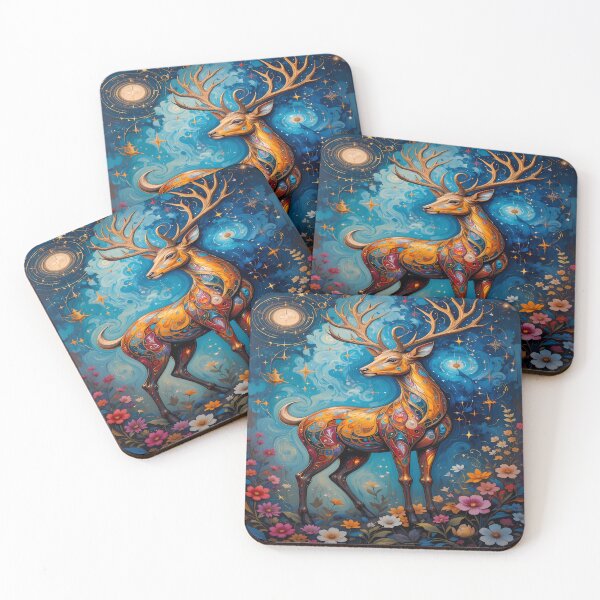 Item preview, Cosmic Deer – Mystical Artwork designed and sold by PawPrintStyles.