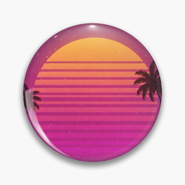 Item preview, Retro Sunset Aesthetic with Palm Trees designed and sold by mdparvezansari.