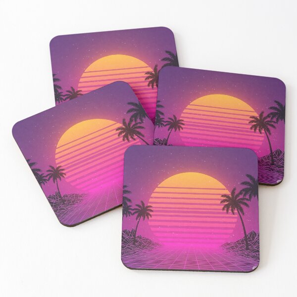 Item preview, Retro Sunset Aesthetic with Palm Trees designed and sold by mdparvezansari.