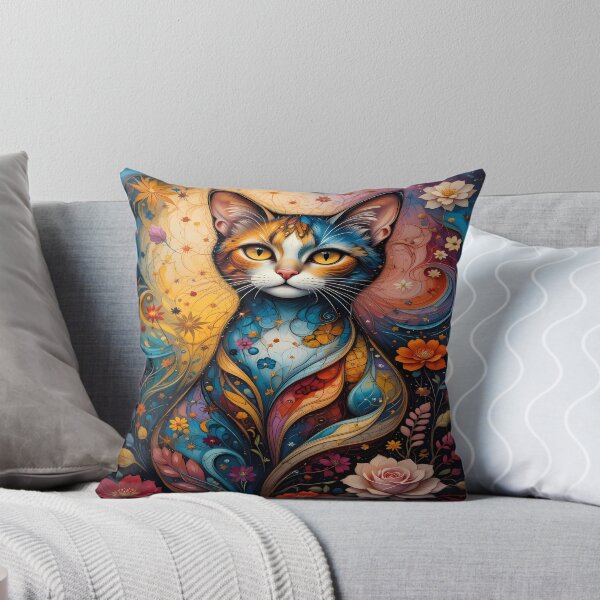 Artikelvorschau, Cosmic Cat – Mystisches Kunstwerk entworfen und verkauft von PawPrintStyles.