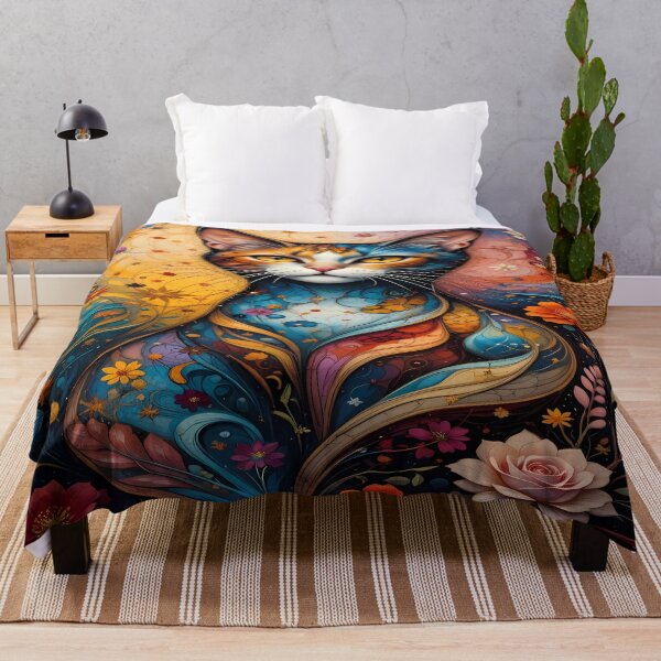 Artikelvorschau, Cosmic Cat – Mystisches Kunstwerk entworfen und verkauft von PawPrintStyles.