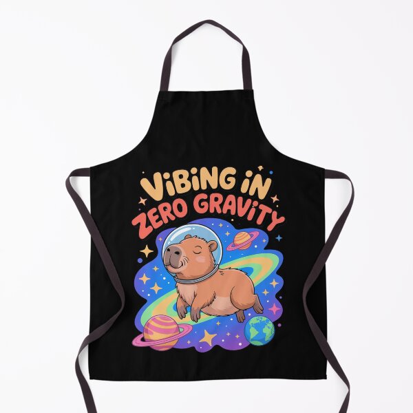 Item preview, Cute Cartoonish Capybara Vibing In Zero Gravity designed and sold by MonkiFlipp.