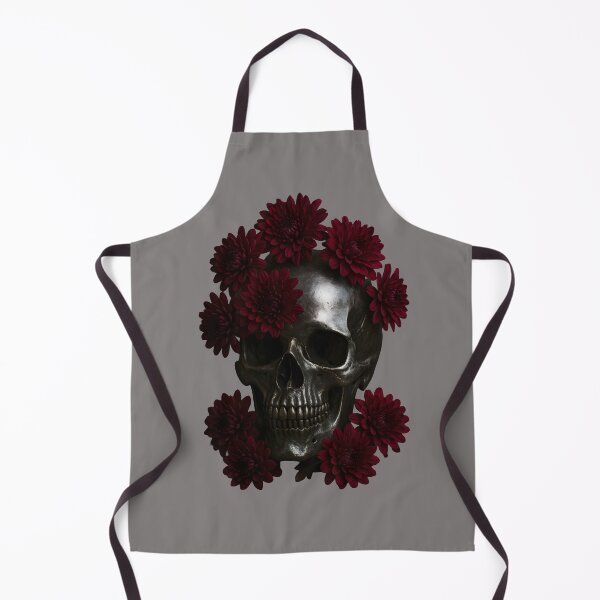 Item preview, Metal skull with flowers designed and sold by Eat art design.