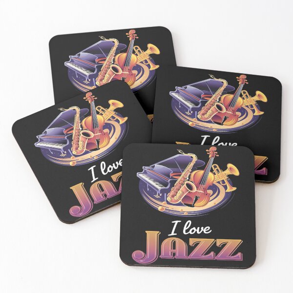 Item preview, I love jazz - To jazz or not to jazz - Taste the jazz - The science of jazz - Jazz for all time - Pure jazz designed and sold by JansenGS.
